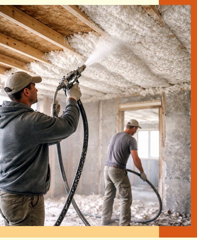 Утепление пеноизолом в Великих Луках от 1654 руб./м2 под ключ | ТепломастерВкл