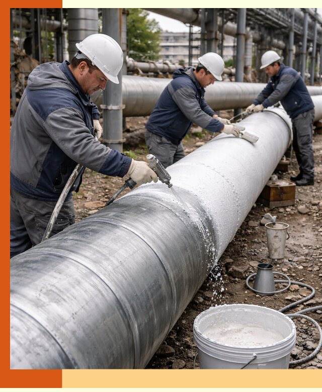 Утепление теплотрассы жидкой теплоизоляцией в Великих Луках