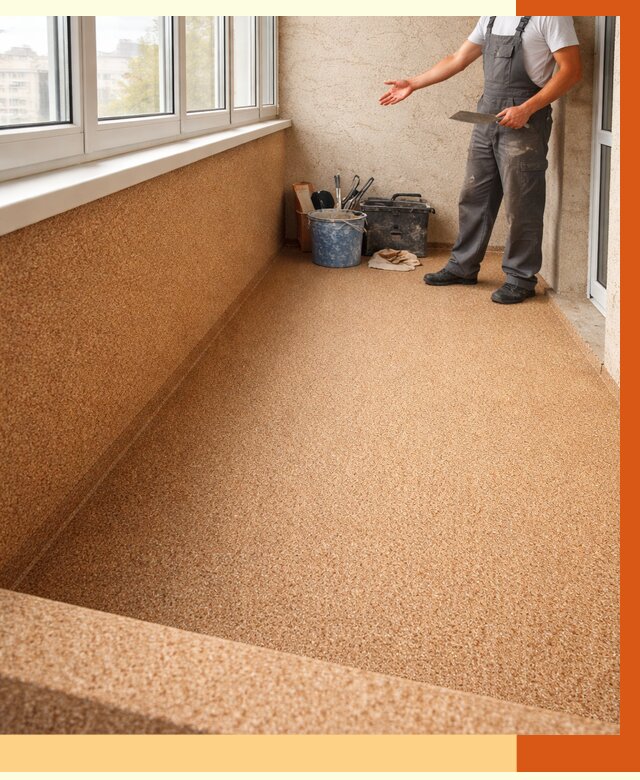 Утепление балкона жидкой пробкой в Великих Луках от 3773 руб/м² под ключ | ТепломастерВкл