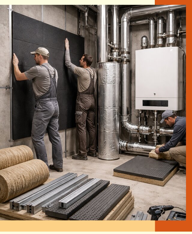 Шумоизоляция котельной в Великих Луках от 6719 руб. под ключ | Профессиональная звукоизоляция — ТепломастерВкл