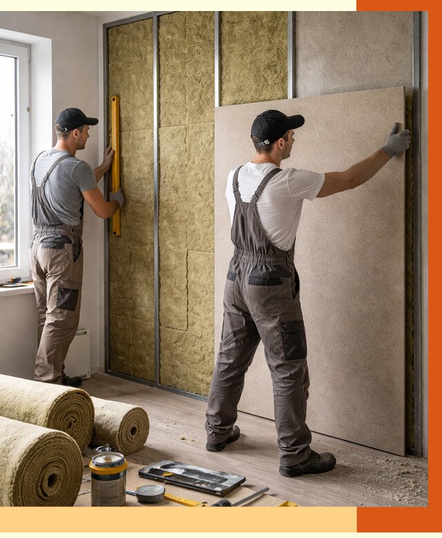 Шумоизоляция стен в Великих Луках от 4652 руб/м2 — звукоизоляция стен под ключ | ТепломастерВкл