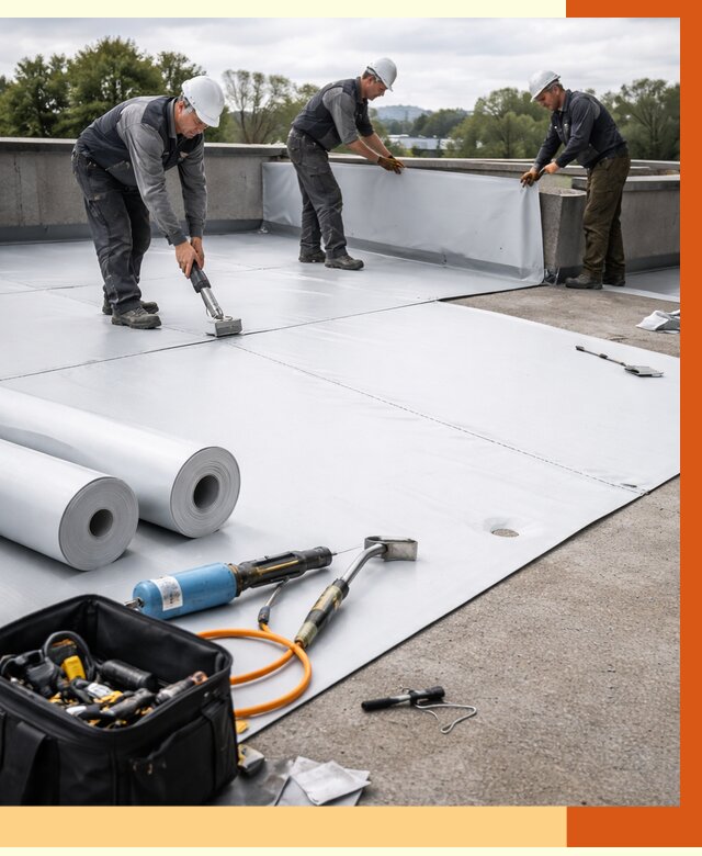 Гидроизоляция мембранной кровли в Великих Луках от 7753 руб./м² — профессионально | ТепломастерВкл