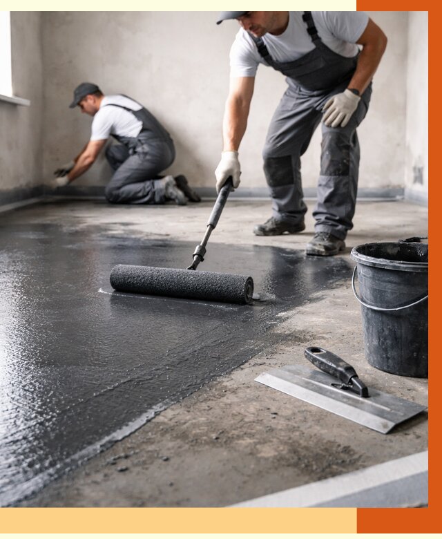 Профессиональная гидроизоляция пола в Великих Луках от 8786 руб. под ключ | ТепломастерВкл