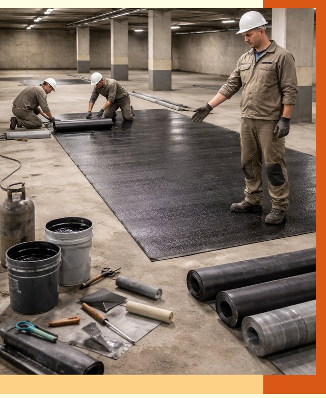 Гидроизоляция паркинга в Великих Луках от 1240 руб/м² — профессиональная защита | ТепломастерВкл