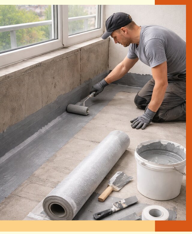 Профессиональная гидроизоляция балкона в Великих Луках от 4342 руб. | ТепломастерВкл