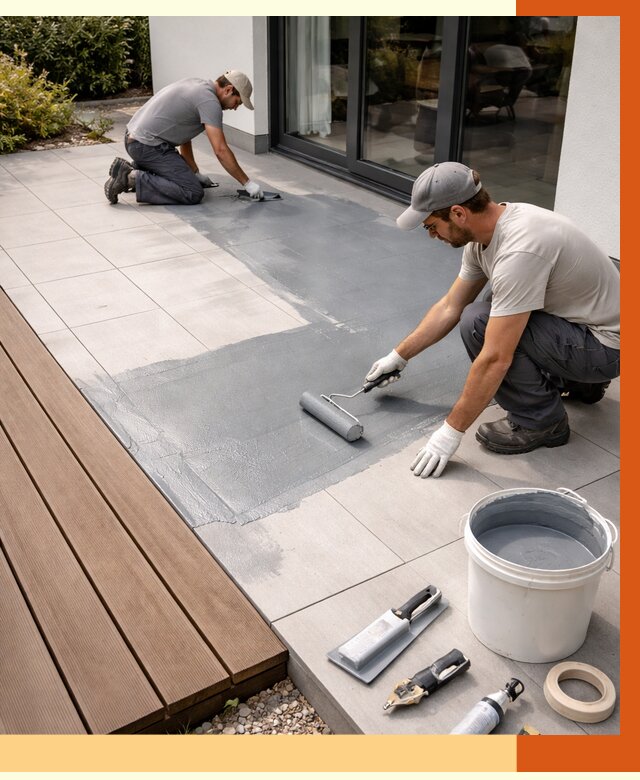 Гидроизоляция террасы в Великих Луках под ключ от 7753 руб./м² | ТепломастерВкл