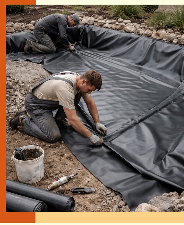 Гидроизоляция пруда в Великих Луках: надежная защита и герметизация