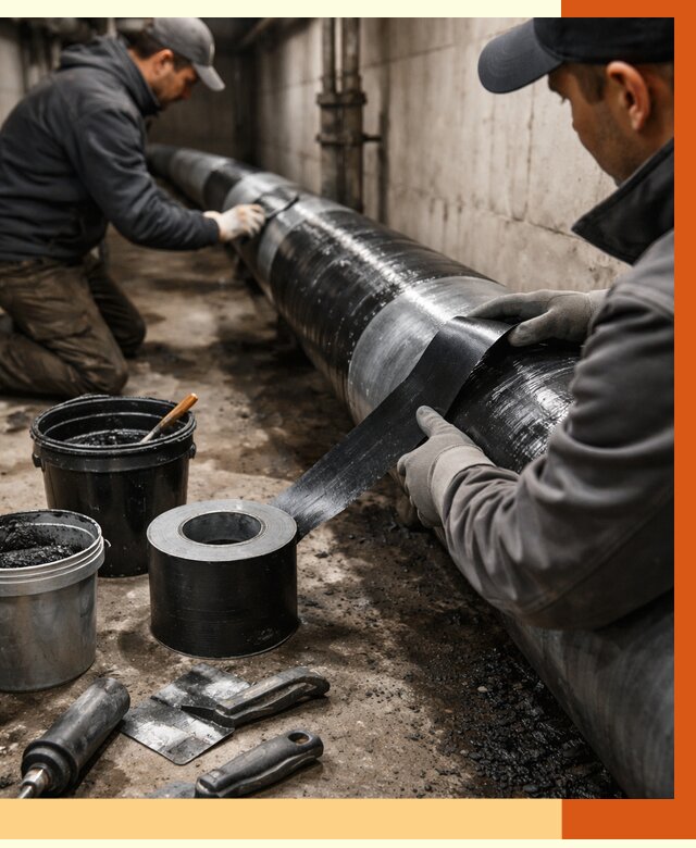 Гидроизоляция труб в Великих Луках от 2584 руб. — профессиональная герметизация | ТепломастерВкл