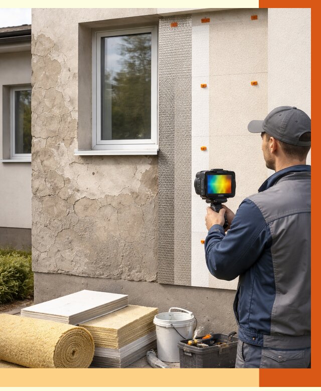 Тепловизионное обследование фасада в Великих Луках от 4652 руб. под ключ | ТепломастерВкл