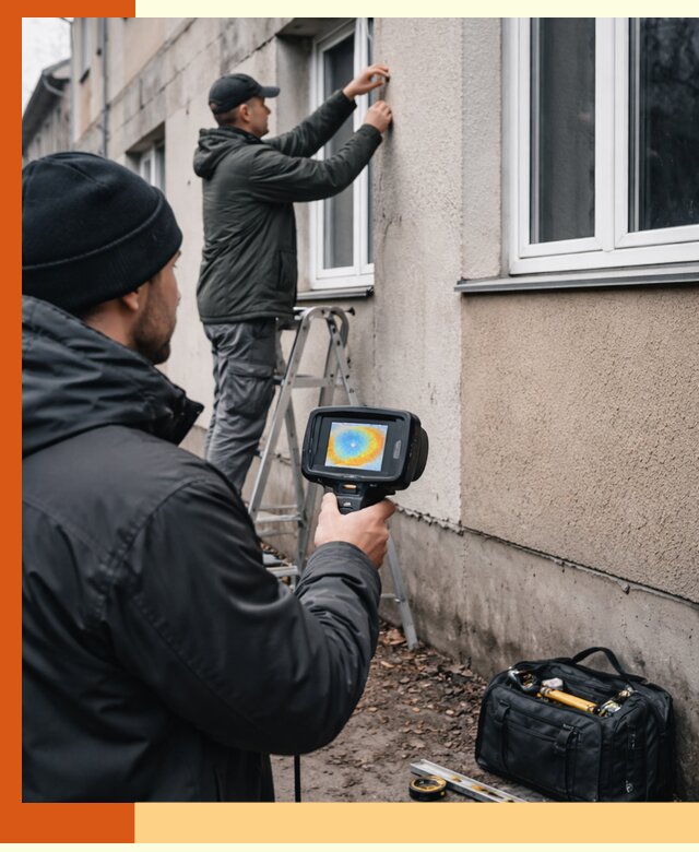 Тепловизионное обследование фасада в Великих Луках для выявления дефектов