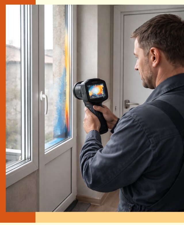 Тепловизионное обследование окон и дверей в Великих Луках