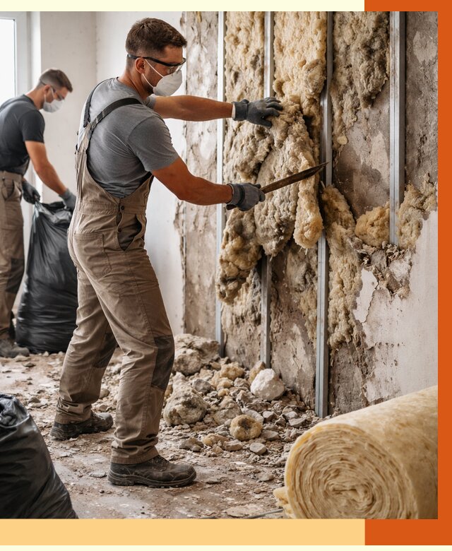 Демонтаж старого утеплителя в Великих Луках от 3618 руб. — работы под ключ | ТепломастерВкл