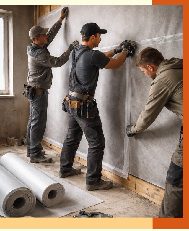 Монтаж ветроизоляции в Великих Луках от 4652 руб./м2 — профессионально | ТепломастерВкл