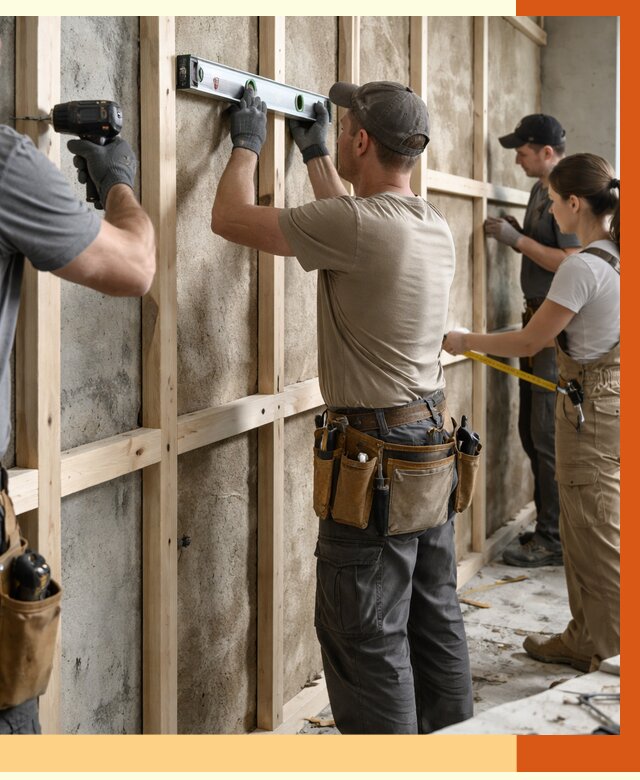 Монтаж обрешетки под утепление в Великих Луках от 1189 руб/м² | Заказать у ТепломастерВкл